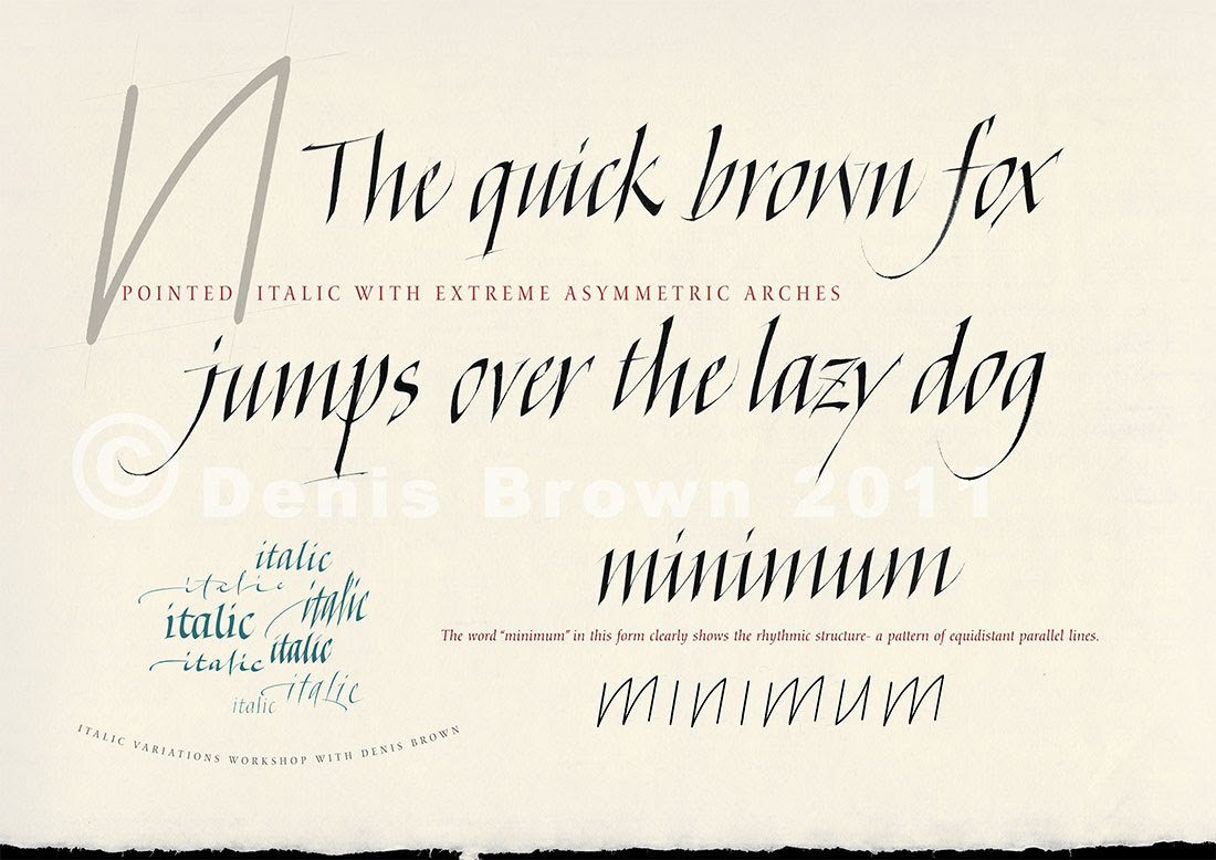Free sample calligraphy worksheet