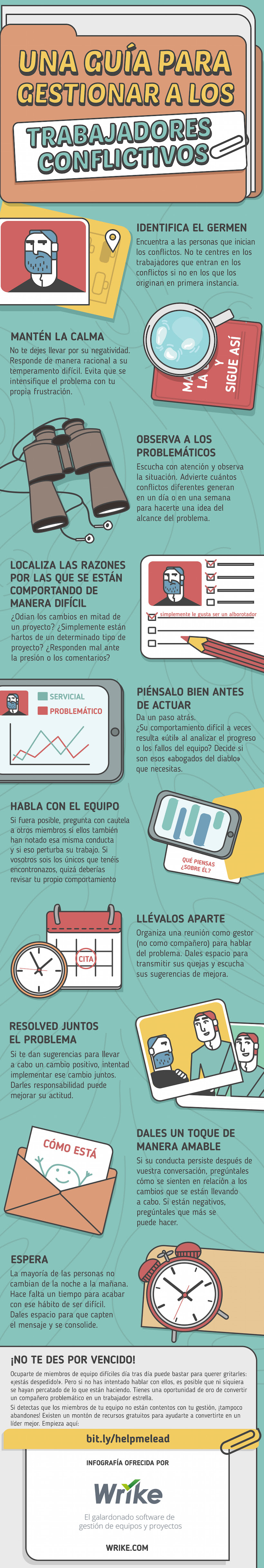 Una guía para gestionar a los trabajadores conflictivos (#infografía)