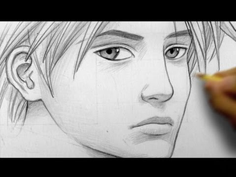 How to Draw a "Realistic" Manga Face, Line by Line - YouTube Face paintings search result at paintingvalley.com.