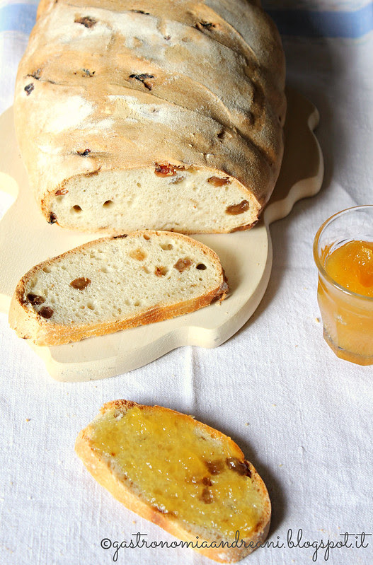 Pane con fichi secchi e uvetta