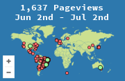 Locations of visitors to this page