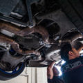 Silverstone BMW M5 With Blue Wheels & A Custom Exhaust Installed 10