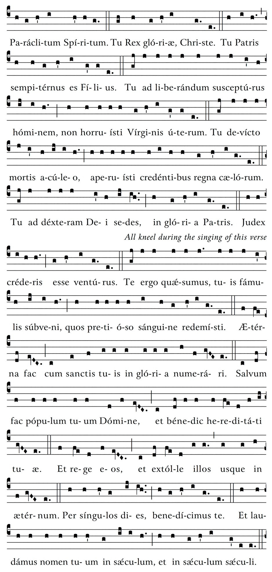 Te Deum Laudamus Simple Tone Gregorian Chant Hymns