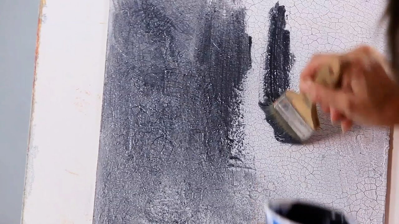 How to Finish Crackle Painting a Wall | Paint Techniques ...