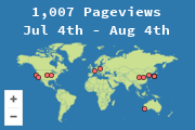 Locations of visitors to this page