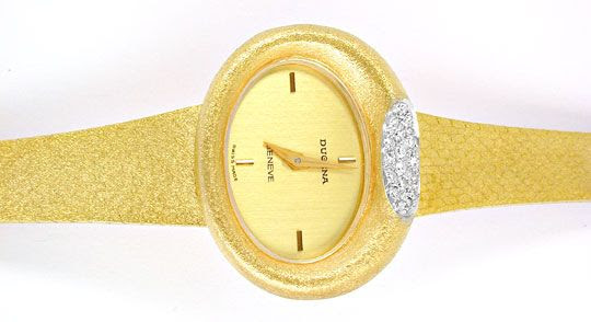 Original-Foto 1, DUGENA DIAMANT-DAMENUHR 14K-GELBGOLD TOPUHR UNGETRAGEN!