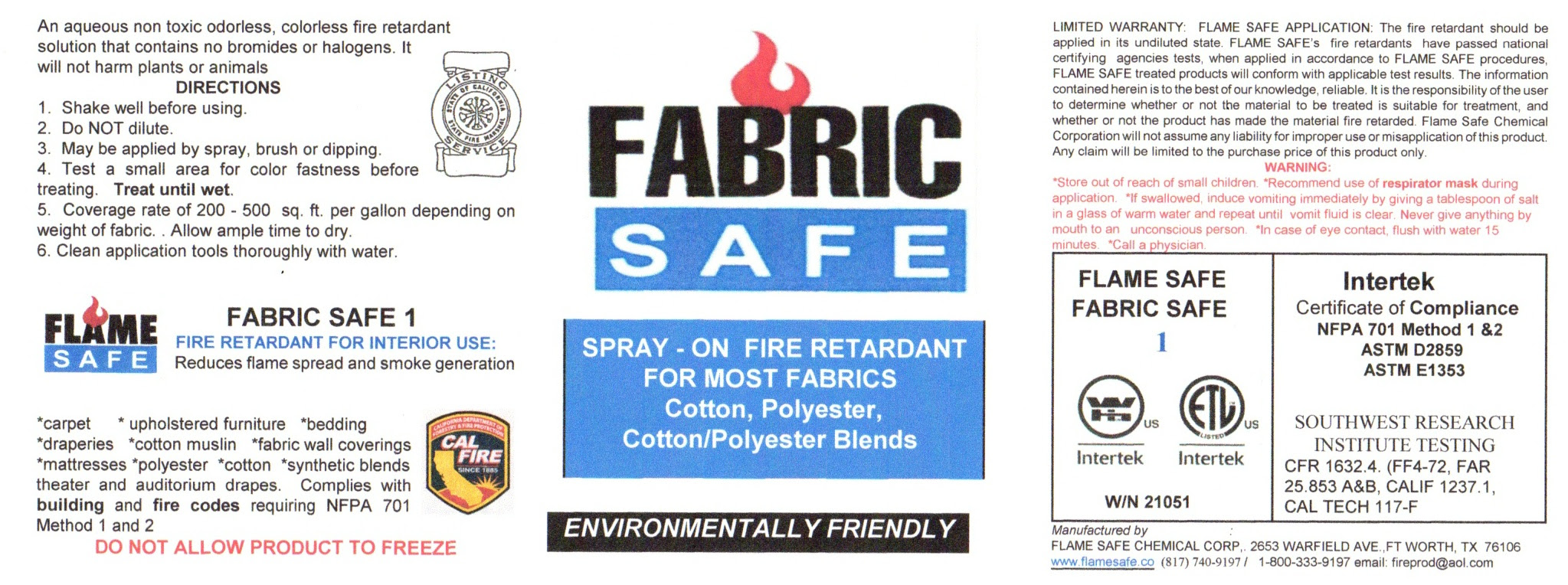 fire retardant spray for fabric, textiles, upholstery, drape ...