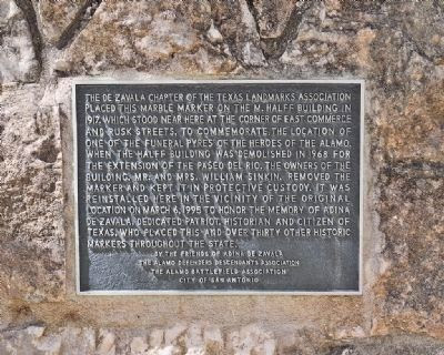 round st table n texas Funeral Alamo Historical Marker Pyre round st table n texas Funeral Alamo Historical Marker Pyre
