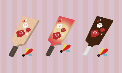 羽子板のイラスト 2 Ec Design デザイン