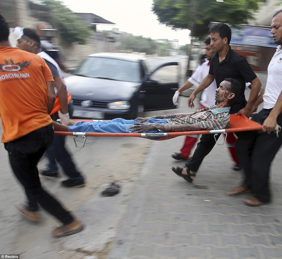 Israeli troops fired tank shells that reached parts of the Bureij and Maghazi refugee camps.Clashes also erupted between Palestinian fighters and Israeli troops in the northern town of Beit Lahiya, and the sound of explosions was audible across the town, Batniji said