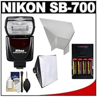 Nikon SB-700 AF Speedlight Flash with Softbox + Bounce Reflector + Batteries & Charger + Accessory Kit for D40, D60, D3000, D3100, D5000, D5100, D7000, D300s, D3 &amp, D3s Digital SLR Cameras