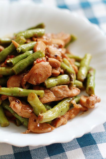 Chicken and Long Beans Stir Fry with Fermented Black Beans