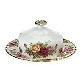 Royal Albert Old Country Roses Round Covered Butter Dish