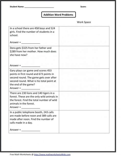 Fill in the missing numbers. multiple step problems super teacher worksheets answer key times