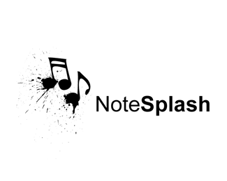 music note logo blue
