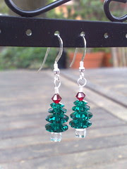 Christmas tree earrings
