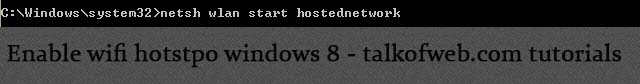 Enabling Wifi hotspot in windows 8