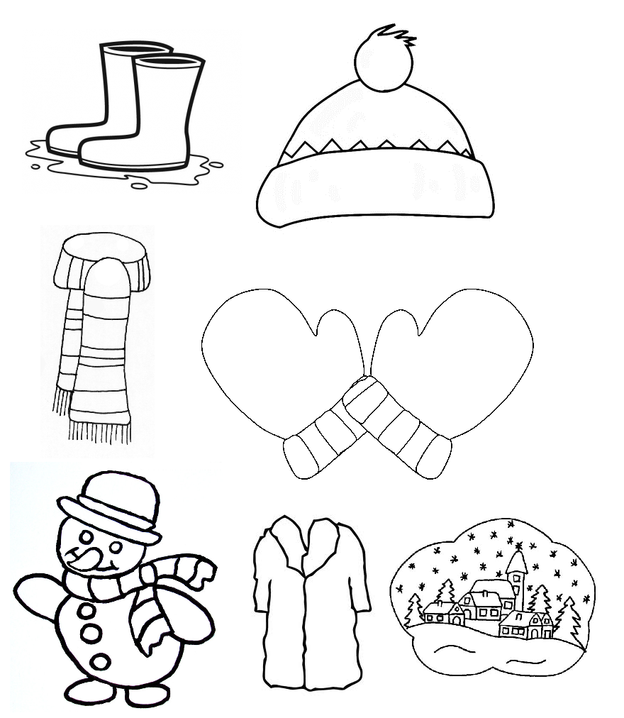 coloriages hivers petites images   imprimer