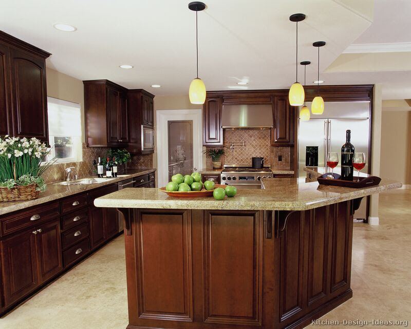 kitchen island design ideas pictures Kitchen Colors with Dark Cherry Cabinets | 800 x 641