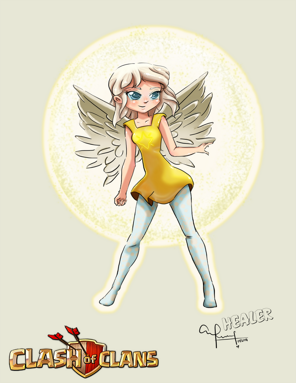 Clash of Clans Teen Healer by RonnySanchez on DeviantArt
