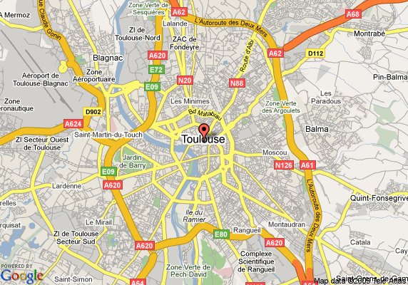 Maps of Toulouse , Toulouse tourism, Hotels in Toulouse maps, Map of Toulouse landmarks, Map of Toulouse airports