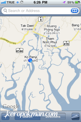 Google Maps telling you where you are