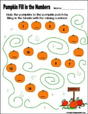 Preschool and Kindergarten Halloween Math Worksheets