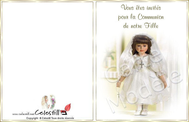 Carte Imprimable Communion Cartes A Imprimer Celestill Net