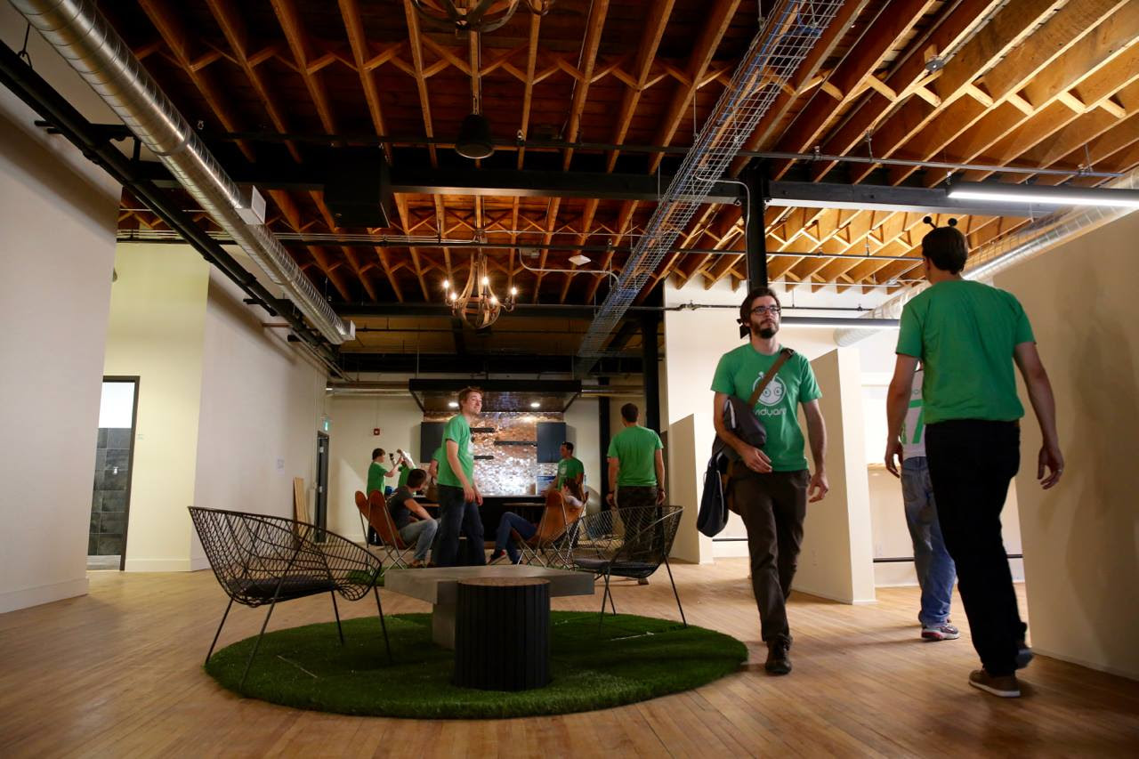 Checking out the new 2nd floor. (Communitech photo: Anthony Reinhart)