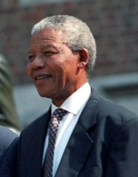 President Bill Clinton with Nelson Mandela, Ju...