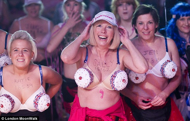 Nice buns! These three ladies took part in the walk in cupcake bras