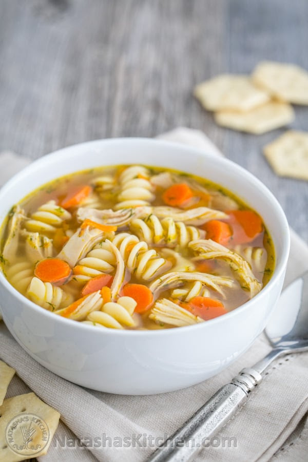 Easy and Delicious Chicken Noodle Soup. The secret is in the chicken ...