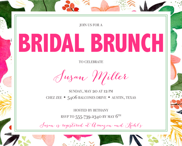 Bridal Shower Invitations Phrasing Your Invites