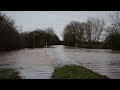 Flood Water Leaving Surrounding Fields Nr Maisemore A417 27th November 2012