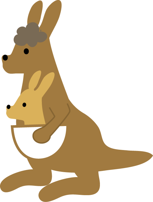 カンガルーのイラスト 無料イラストフリー素材
