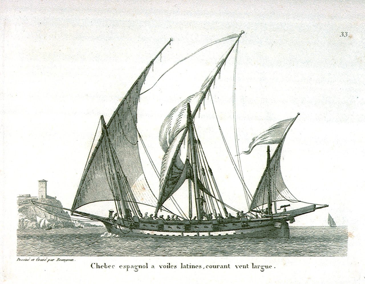 French Xebec Boberach (captured from Algeria in 1830 