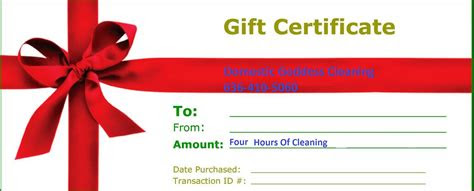  free printable editable house cleaning gift certificate template