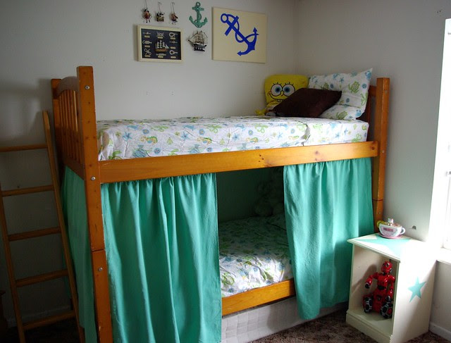 Bunk beds! Hand dyed, custom created curtains. | Flickr - Photo ...