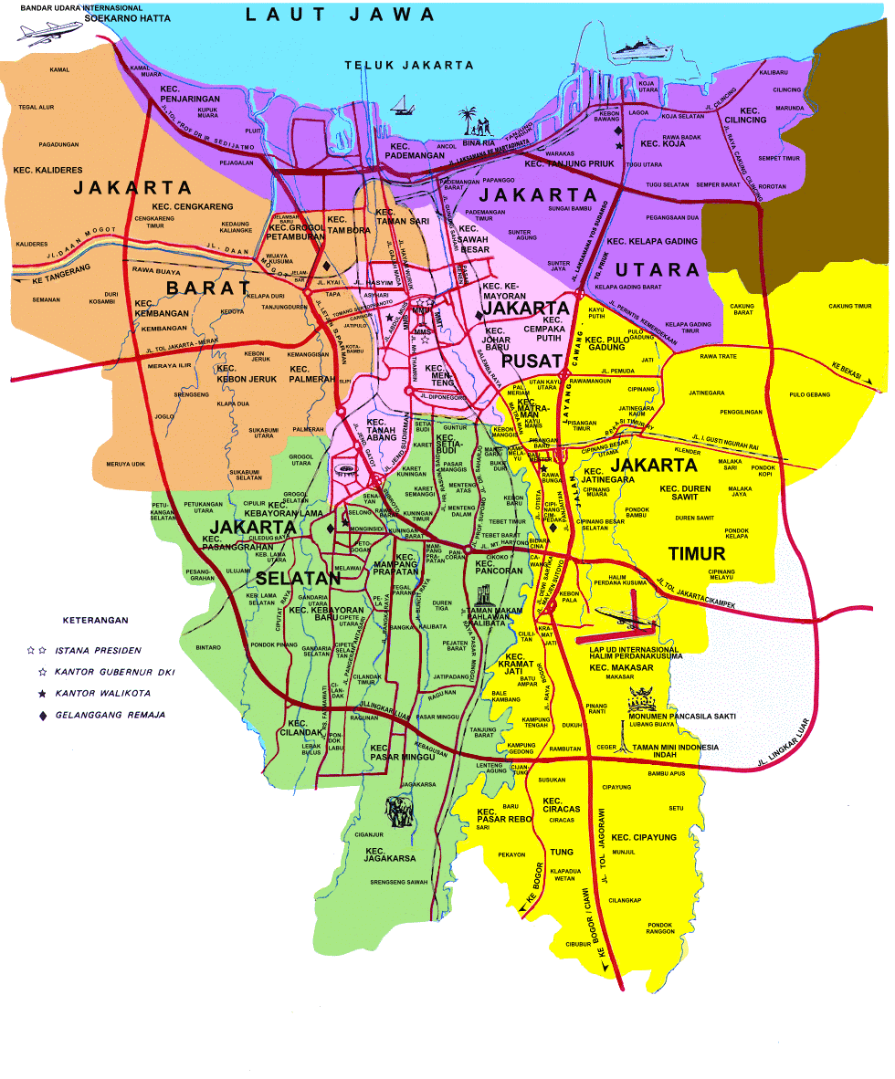 Jakarta Carte et Image Satellite Jakarta Carte et Image Satellite