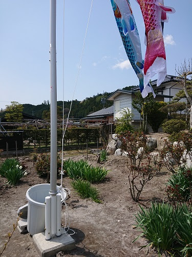 鯉のぼりポール基礎工事 駒ヶ根市 伊那 上伊那で新築住宅を木の家で建てる駒ヶ根の窪田建設