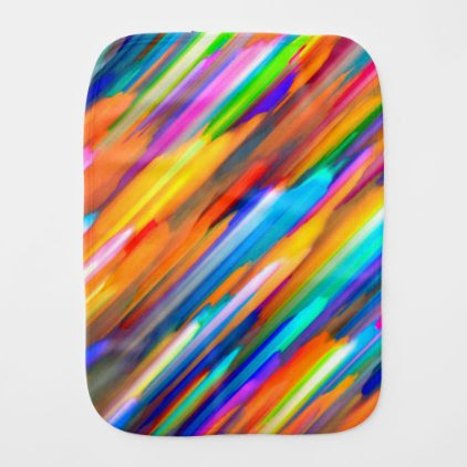 Burp Cloth Colorful digital art splashing G391
