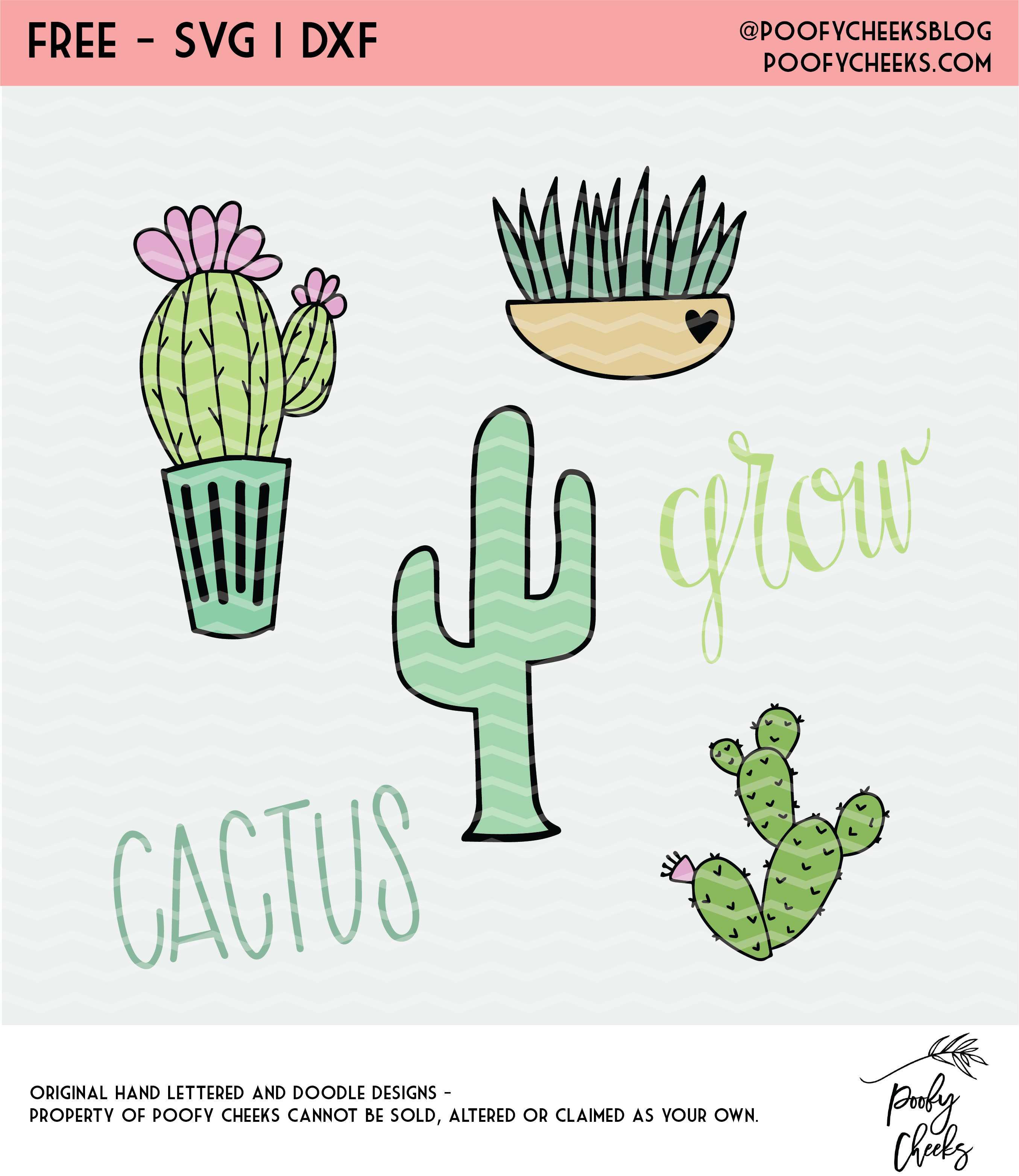 Download Cactus Cut Files for Silhouette and Cricut Cutting Machines
