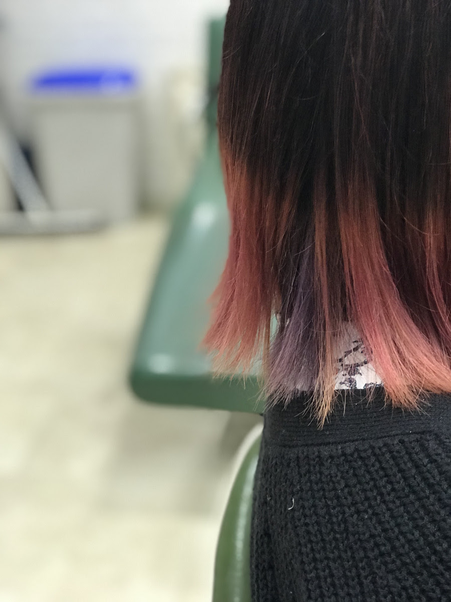 ダブルカラー レッド バイオレット グラデーションカラー 美容室 Mieux Hair Beautyroom 岐阜市 岐南町 各務原市 ヘアサロン ヘアエステ ヘッドスパ