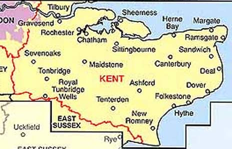 map of Kent