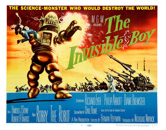 Reynold Brown - The Invisible Boy (MGM, 1957) half sheet