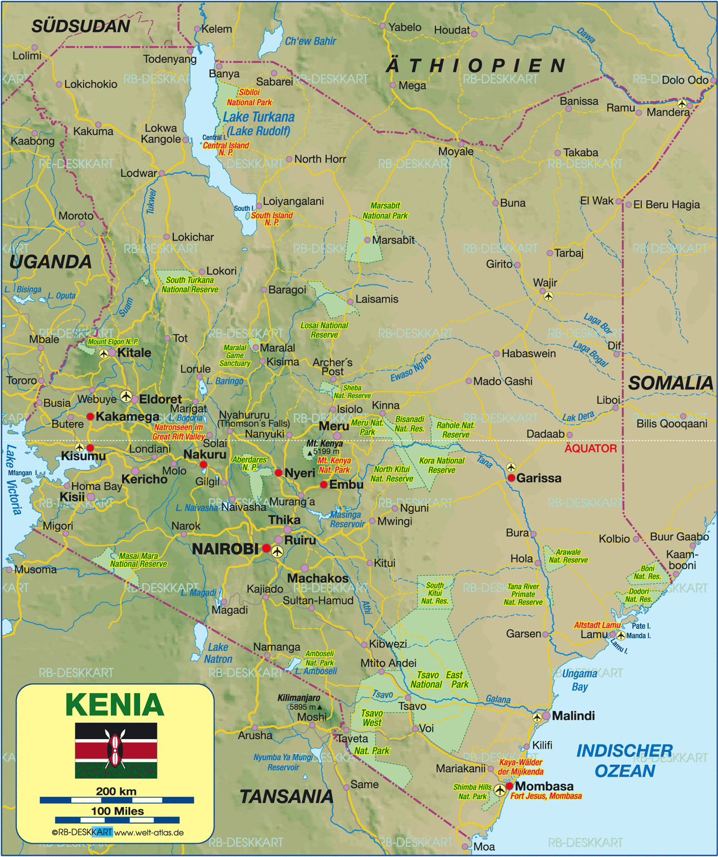 world map kenya