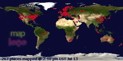Profile Visitor Map - Click to view visits