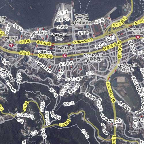 Google Maps卫星地图之香港