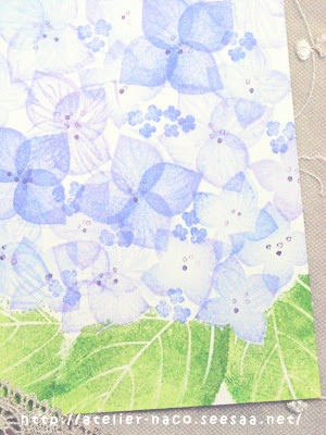 消しゴムはんこatelier Naco 紫陽花モリモリ