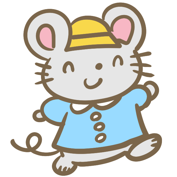 ねずみの園児のイラスト かわいいフリー素材が無料のイラストレイン
